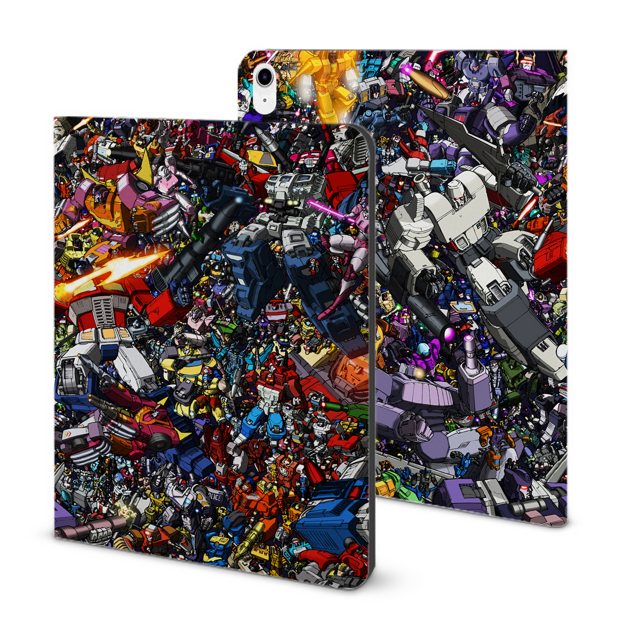 （画像用） Transformers トランスフォーマー IPad ケース ブック型 PUレザー TPU 耐衝撃 軽量 薄型 ペン収納なし 全面保護 IPad 各モデル対応